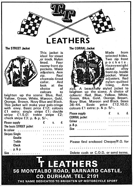 TT Motorcycle Leathers                                           