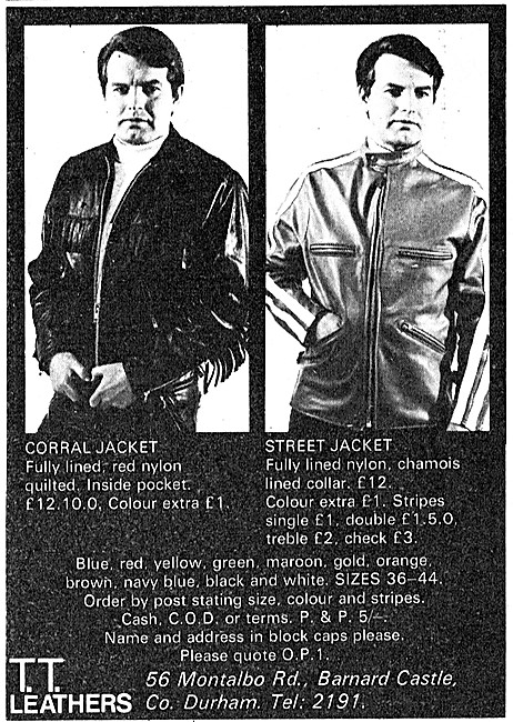 TT Leathers Corral Jacket 1970 Pattern                           