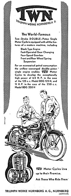 1952 TWN BDG 250 H Motor Cycle                                   