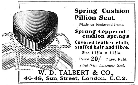 Talbert Spring Cushion Pillion Seat                              