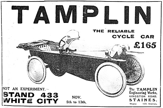 1920 Tamplin Cycle Car Advert                                    