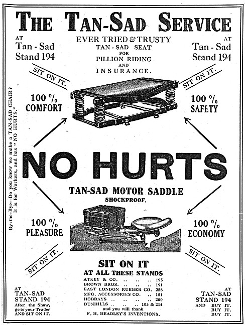 Tan-Sad Motor Cycle Pillion Seats                                