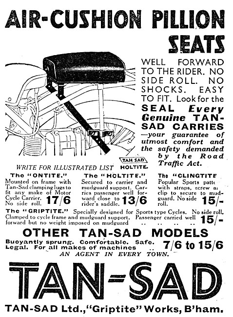 Tan-Sad Air Cushion Pillion Seats                                