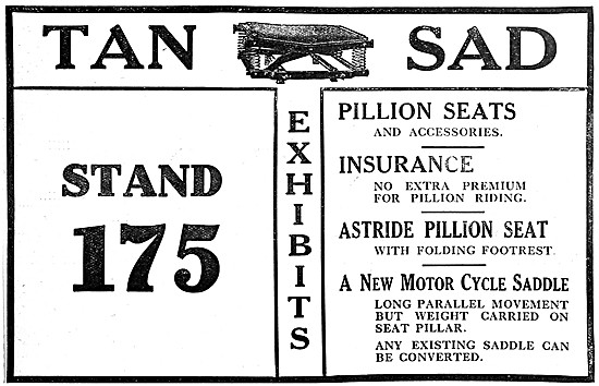 1921 Tan-Sad Astride Pillion Seat                                