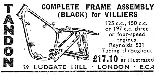 Tandon Frame Assemblies For Villiers Engines                     
