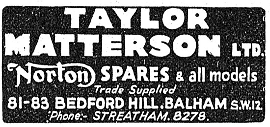 Taylor Matterson Motor Cycle Sales & Service                     