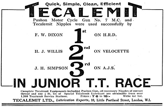 Tecalemit Lubrication Products 1927                              