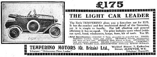 Temperino Light Cars 1921                                        