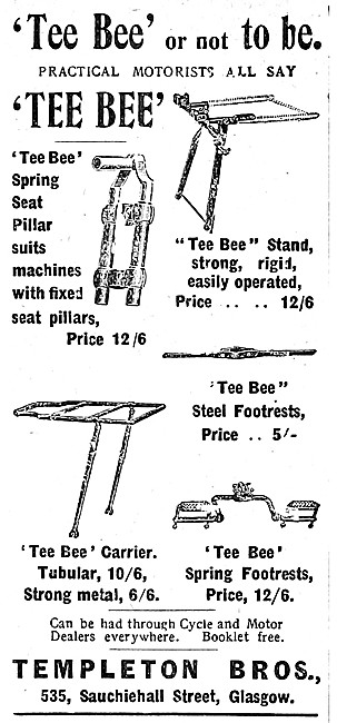 Templeton Tee Bee Motor Cycle Parts & Accessories                