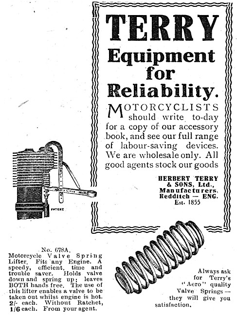 Terrys Valve Springs - Terrys Springs 1920 Advert                