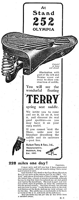 Terrys Spring Seat Motor Cycle Saddles                           