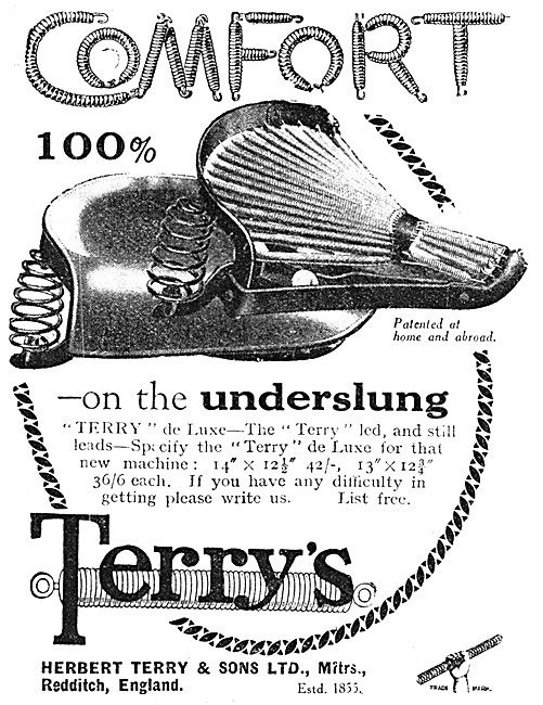 Terrys Motor Cycle Spring Saddles - Terrys Saddles               