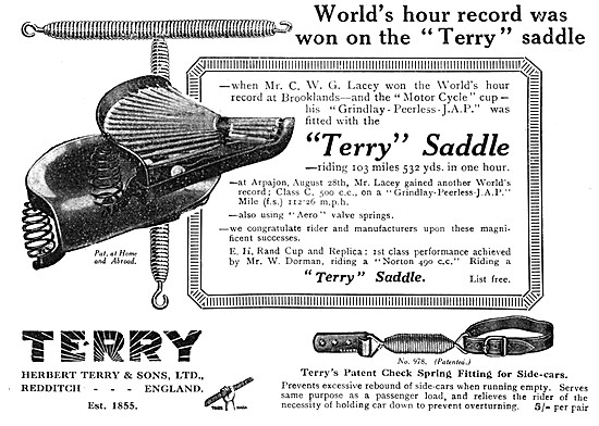 Terrys Spring Saddles - The Terry Motor Cycle Saddle             