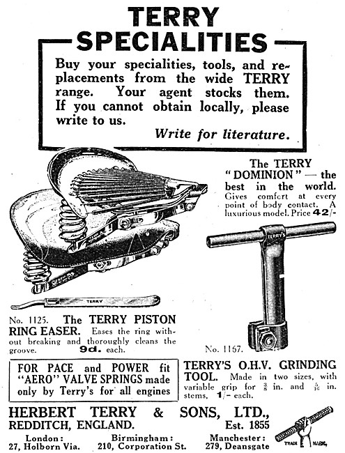 Terry Specialities - Terrys Tools 1933 Advert                    