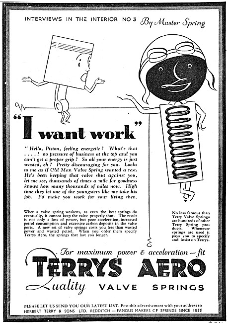 Terrys Aero Valve Springs - Master Spring Series Of Adverts      