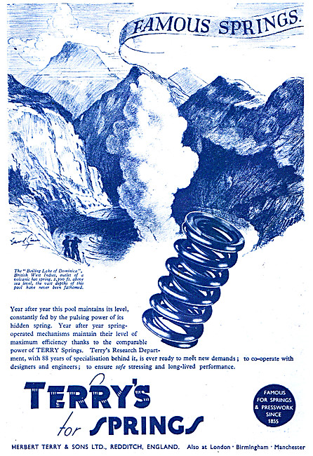 Terrys Motor Cycle Valve Springs 1943 Advert                     
