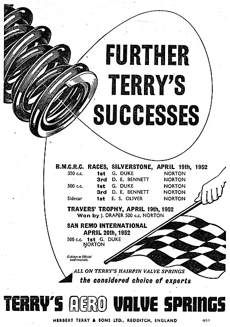 Terrys Aero Valve Springs 1952                                   