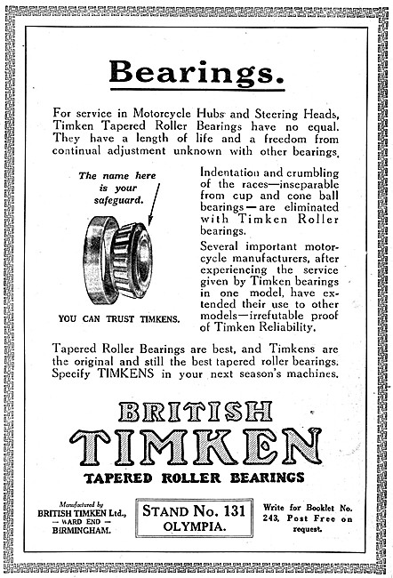 British Timken Bearings                                          
