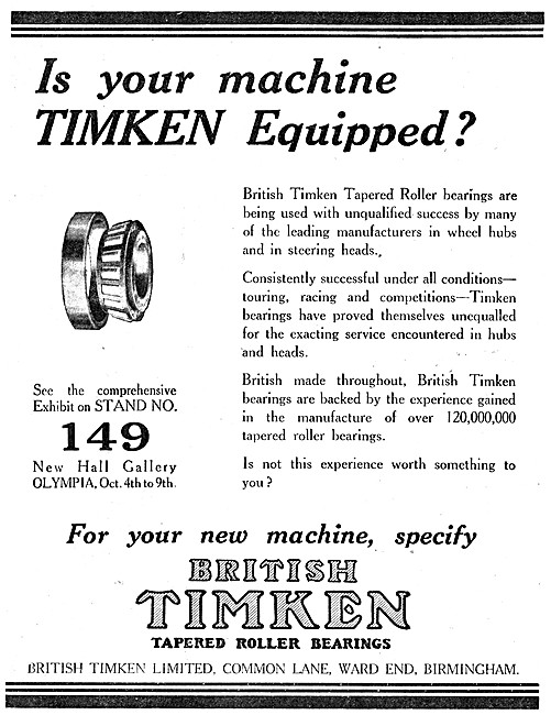 British Timken Tapered Roller Bearings                           