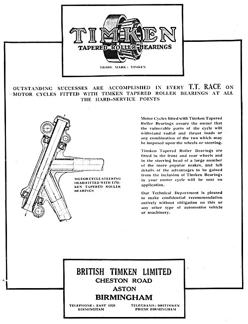 British Timken Tapered Roller Bearings                           
