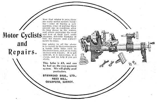 Drummond Lathes 1912                                             