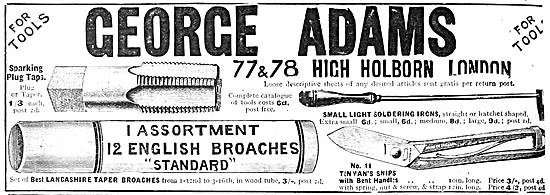 George Adams Tools - Taper Broaches                              