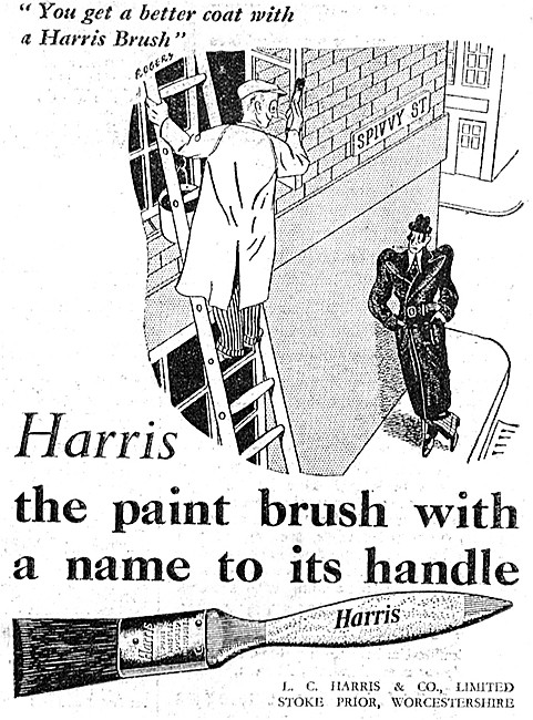 Harris Paint Brushes 1947 Advert                                 