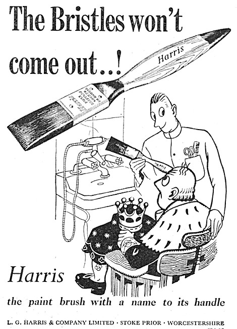 Harris Paint Brushes 1949 Advert                                 