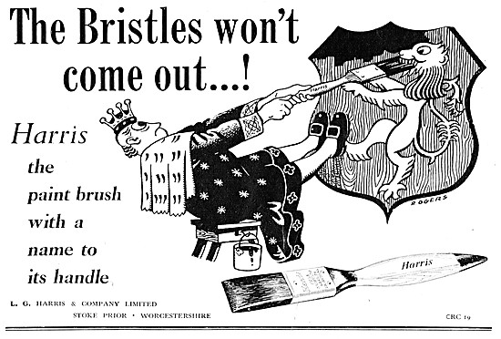 Harris Paint Brushes 1949 Advert                                 