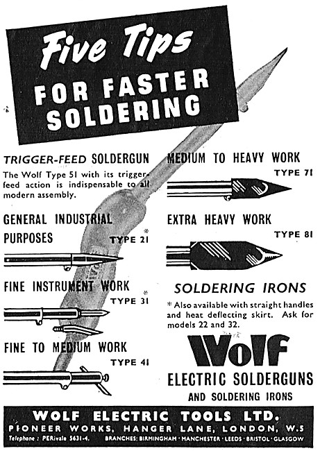 Wolf Electric Soldering Irons & Solder Guns                      