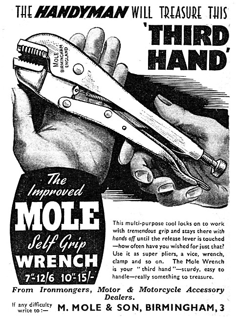 Mole Grips - Mole Self Grip Wrench 1953                          