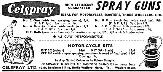 Celspray Paint Spraying Equipment - Motorcycle Spraying Kits     