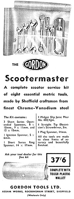 The Gordon Scootermaster Service Kit                             