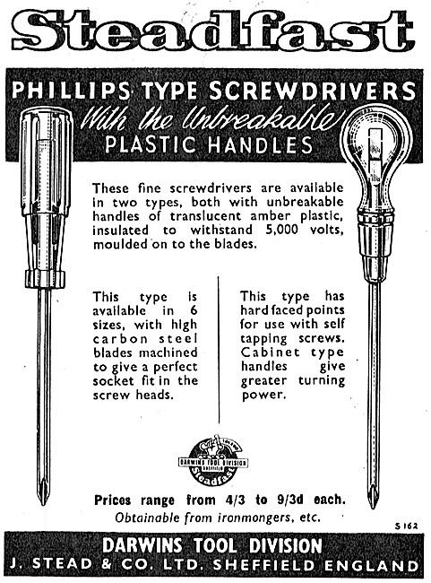 Darwins Steadfast Screwdrivers                                   