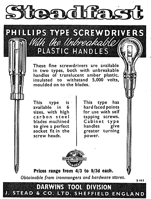 Darwins Steadfast Tools - Darwins Philips Screwdrivers           