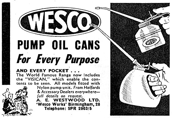 Wesco Pump Oil Cans 1963                                         