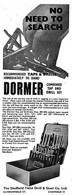 Dormer Tap & Drill Sets                                          