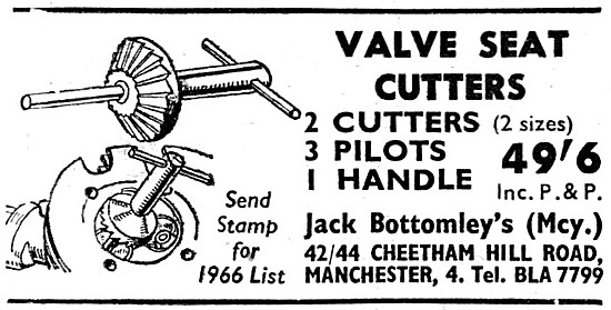 Bottomley Valve Seat Cutters                                     
