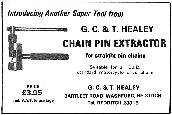 Healey Chain Pin Extractor For Straight Pin Chains               
