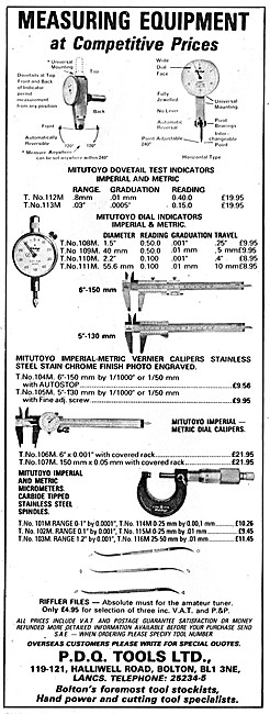 PDQ Tools - PDQ Engineers Measurement Equipment                  