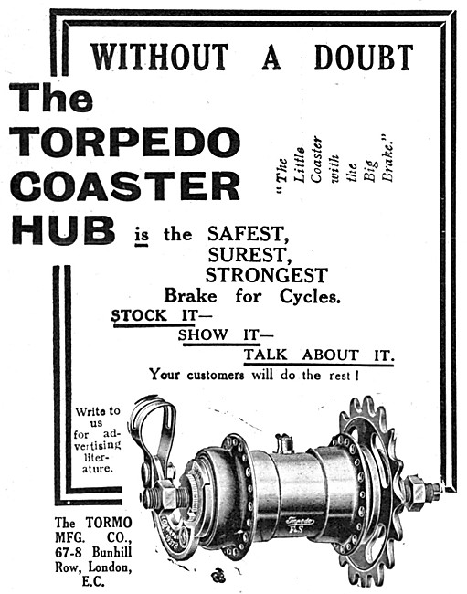 Tormo Torpedo Coaster Hub                                        