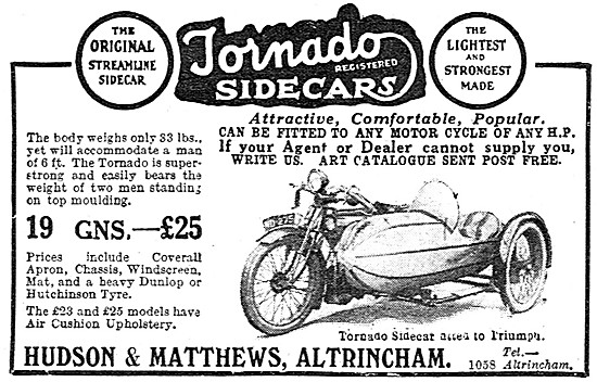 1924 Tornado Streamline Sidecar                                  