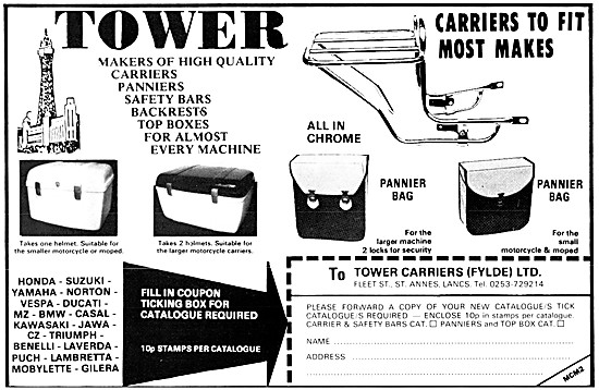 Tower Motorcycle Panniers & Luggage Accessories                  