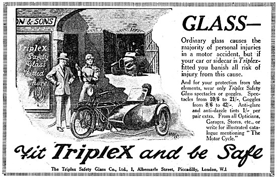 Triplex Safety Glass For Goggles & Sidecars                      