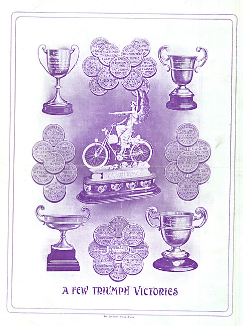 1909 Triumph Motor Cycle Sales Brochure Back Cover               
