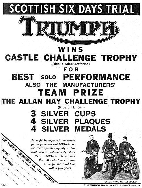 1939 Triumph Motor Cycles                                        