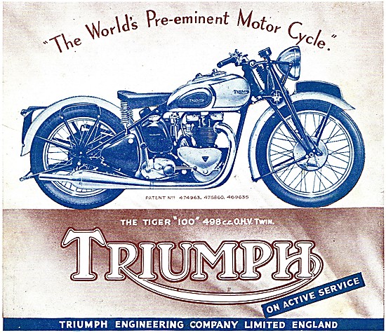 Triumph Tiger 100 Motorcycle                                     