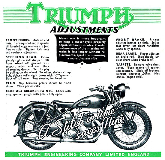 1942 Triumph Motorcycles                                         