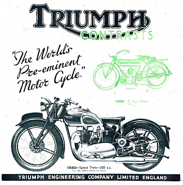 Triumph Speed Twin Army Motor Cycle 1942                         