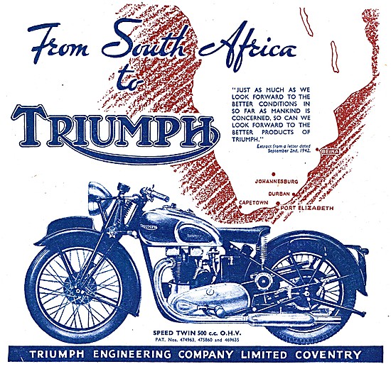 Triumph Speed Twin 500cc 1943 Advert                             